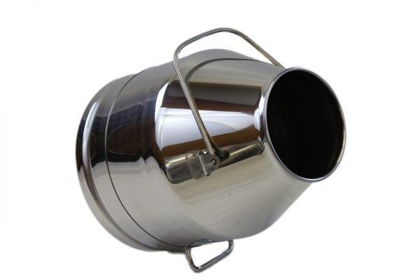 Melasty, stainless steel milk can 20 Lt/5 Gal. Handle around the body and heavy side handle
